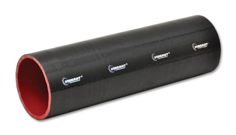 Vibrant 4 Ply Reinforced Silicone Straight Hose Coupling - 2.25in I.D. x 12in long (BLACK) - Corvette Realm
