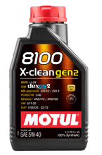 Load image into Gallery viewer, Motul 1L Synthetic Engine Oil 8100 X-CLEAN Gen 2 5W40 - Corvette Realm