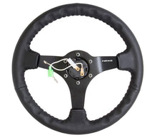 Load image into Gallery viewer, NRG Reinforced Steering Wheel (350mm / 3in. Deep) Bk Leather w/Bk BBall Stitch (Odi Bakchis Edition) - Corvette Realm