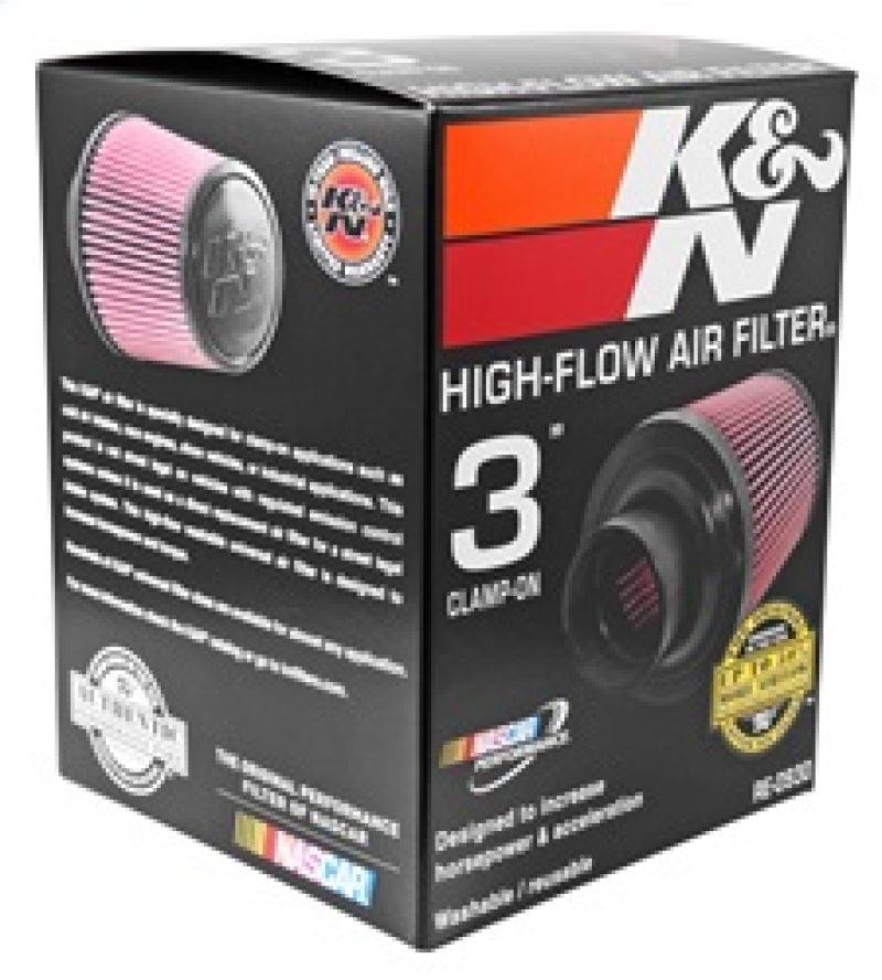 K&N Universal Rubber Filter - Round Tapered 6in Base OD x 3in Flange ID x 6in H - Corvette Realm