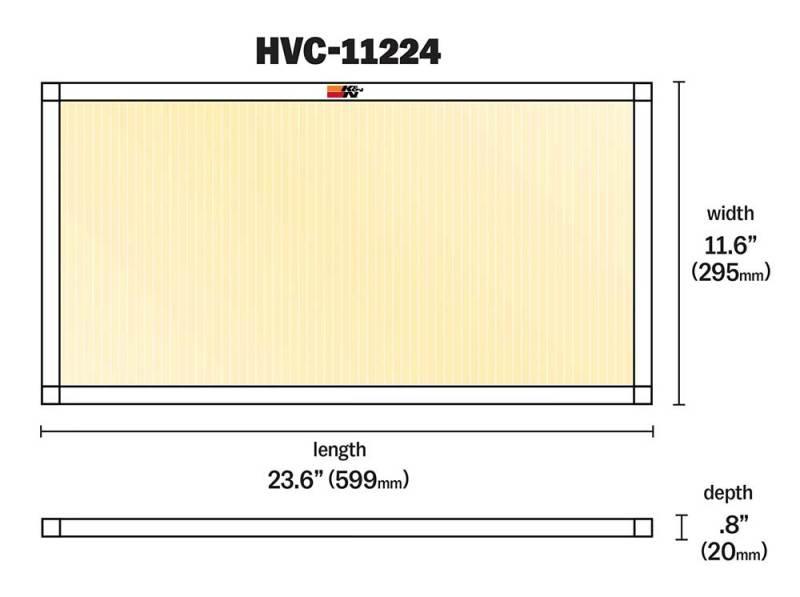 K&N HVAC Filter - 12 x 24 x 1 - Corvette Realm