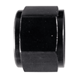 Fragola -8AN Aluminum Flare Cap - Black - Corvette Realm