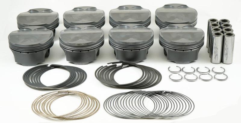 Mahle MS Piston Set SBF 302ci 3.630in Bore 3.65in Stroke 5.933in Rod .866 Pin 3cc 11.2 CR Set of 8 - Corvette Realm