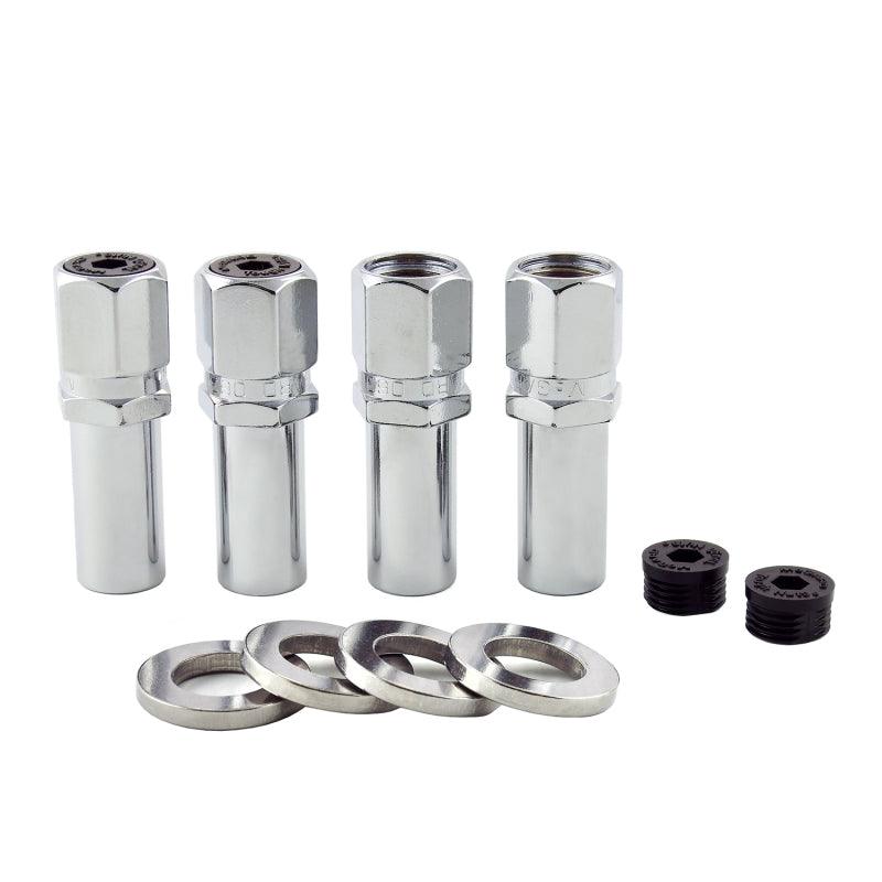 McGard Hex Lug Nut (Drag Racing X-Long Shank) 1/2-20 / 13/16 Hex / 2.475in. Length (4-Pack) - Chrome - Corvette Realm