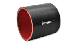 Vibrant 4 Ply Reinforced Silicone Straight Hose Coupling - 3in I.D. x 3in long (BLACK) - Corvette Realm