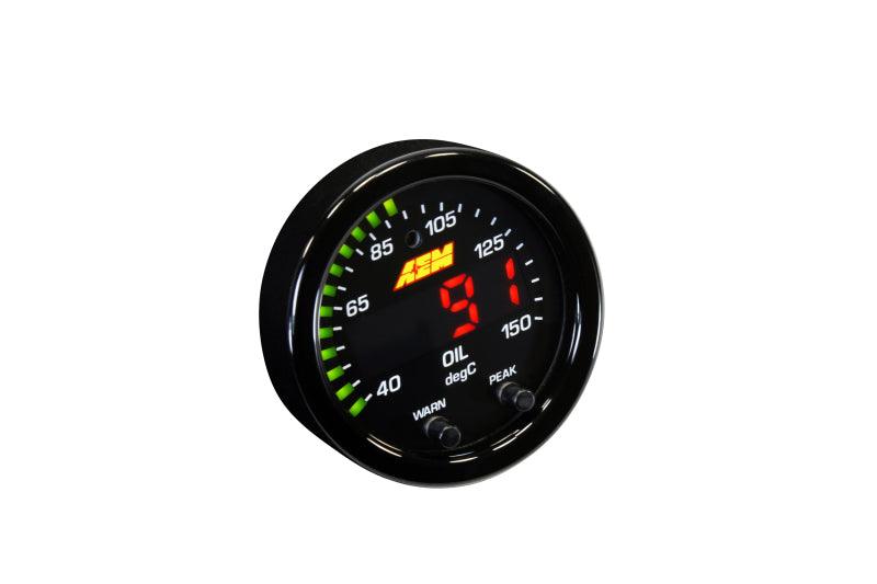 AEM X-Series Temperature 100-300F Gauge Kit (ONLY Black Bezel and Water Temp. Faceplate) - Corvette Realm