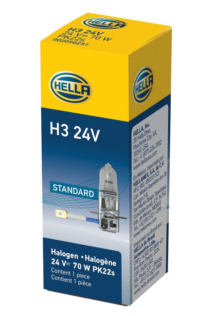 Hella H3 24V/70W PK22s T3.25 Halogen Bulb - Corvette Realm