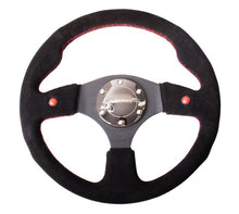 Load image into Gallery viewer, NRG Reinforced Steering Wheel (320mm) Blk Suede w/Dual Buttons - Corvette Realm