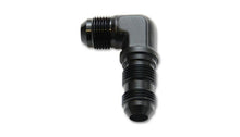 Load image into Gallery viewer, Vibrant -4AN Bulkhead Adapter 90 Degree Elbow Fitting - Anodized Black Only - Corvette Realm