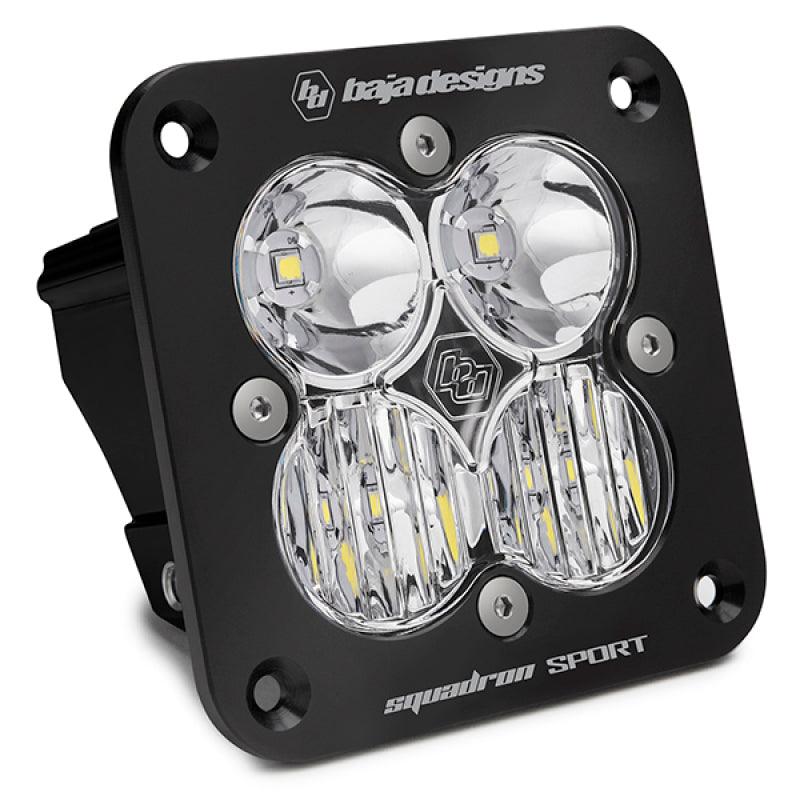 Baja Designs Squadron Sport Driving/Combo Pattern Flush Mount Black LED Light Pod - Clear - Corvette Realm