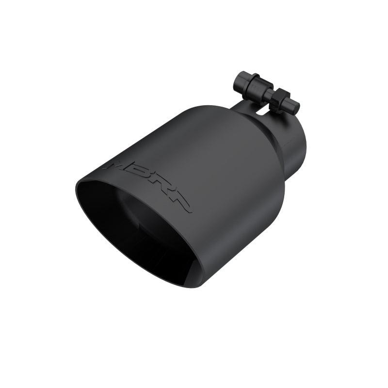 MBRP Universal 4in OD Dual Wall Angled 2.5in Inlet 8in Lgth Exhaust Tip - Black - Corvette Realm