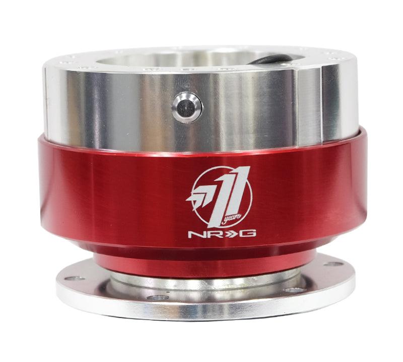 NRG Quick Release - Silver Body/ Red Chrome Ring - Corvette Realm