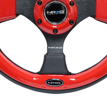 Load image into Gallery viewer, NRG Reinforced Steering Wheel (320mm) Blk w/Red Trim &amp; 5mm 3-Spoke - Corvette Realm