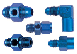 Fragola Inline Gauge Adapter -8AN Male x -8AN Fem - Black - Corvette Realm