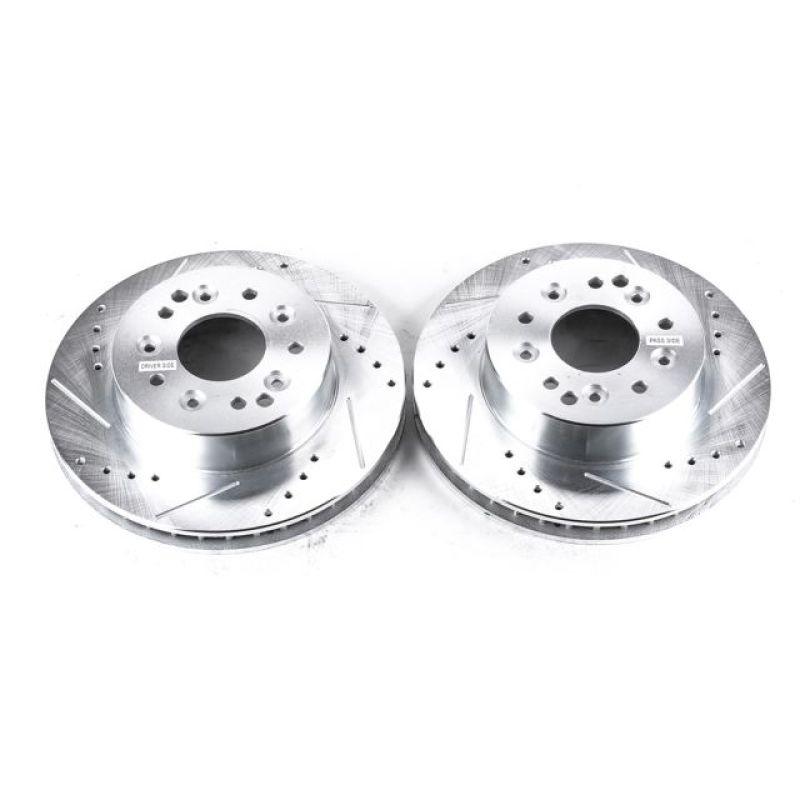 Power Stop 63-82 Chevrolet Corvette Rear Evolution Drilled & Slotted Rotors - Pair - Corvette Realm