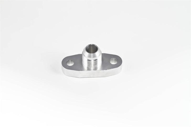 Torque Solution Billet Oil Drain Flange w/ Integrated -10 Flare: Universal T3/T4 & PTE Turbos - Corvette Realm