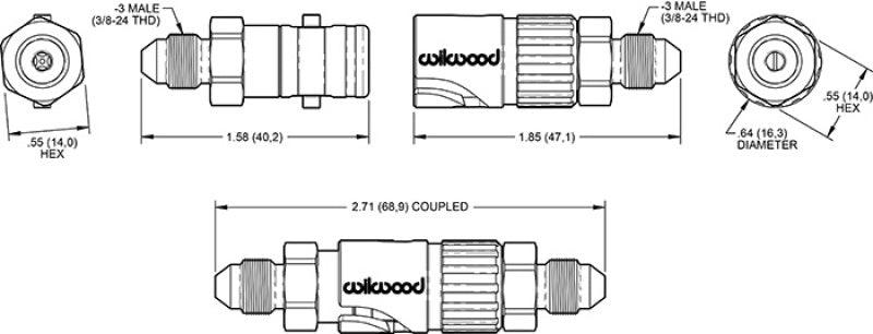 Wilwood Quick Disconnect Kit -3 AN - Corvette Realm