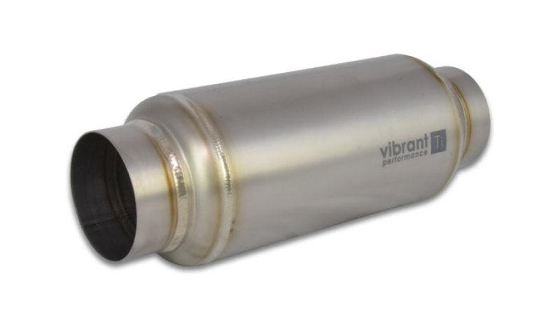 Vibrant Titanium Resonator 3in. Inlet / 3in. Outlet x 12in. Long - Corvette Realm