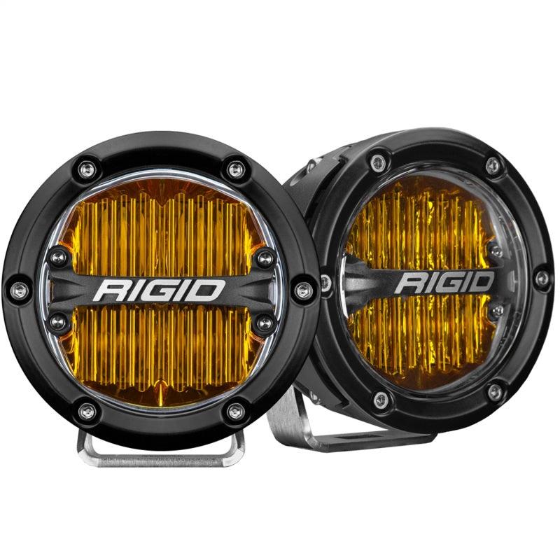 Rigid Industries 360-Series 4in LED SAE J583 Fog Light - Selective Yellow (Pair) - Corvette Realm