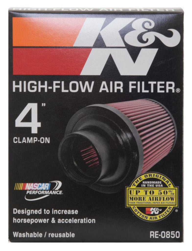 K&N Universal Air Filter (4in. Flange / 6in. Base OD / 4-5/8in. Top OD / 6in. Height) - Corvette Realm