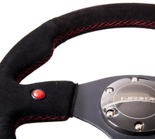 Load image into Gallery viewer, NRG Reinforced Steering Wheel (320mm) Blk Suede w/Dual Buttons - Corvette Realm