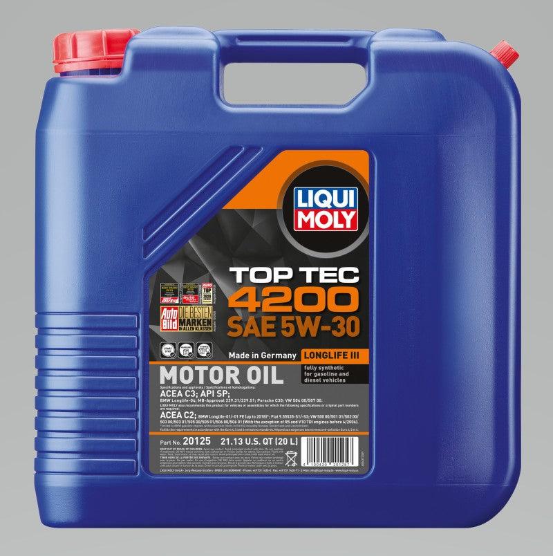 LIQUI MOLY 20L Top Tec 4200 New Generation Motor Oil SAE 5W30 - Corvette Realm