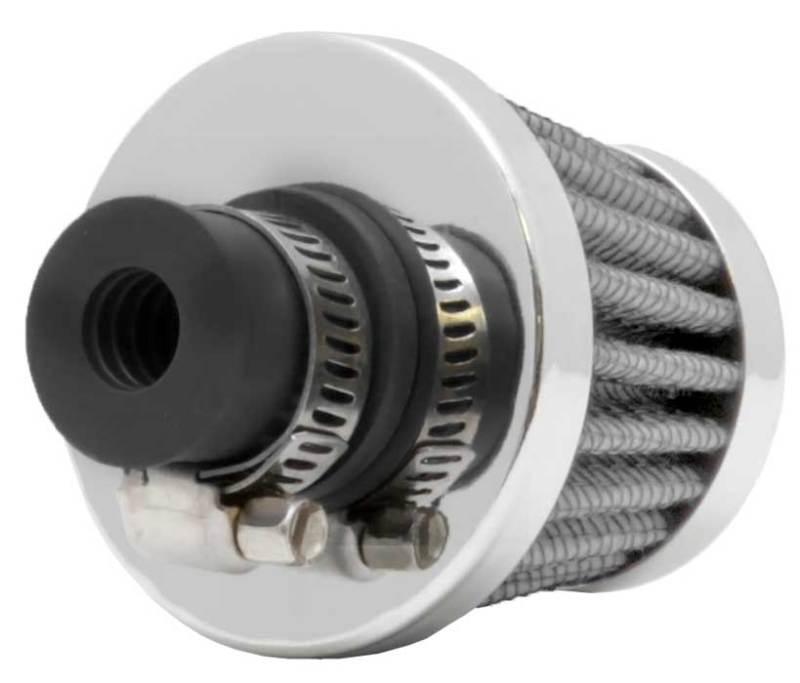 K&N 2in Base OD x .375in Flange ID x 1.75in H Rubber Base Crankcase Vent Filter - White - Corvette Realm