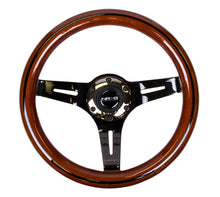 Load image into Gallery viewer, NRG Classic Wood Grain Steering Wheel (310mm) Dark Wood &amp; Black Line Inlay w/Blk Chrome 3-Spoke Ctr. - Corvette Realm