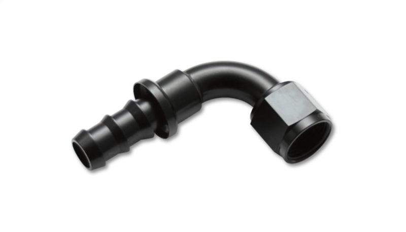 Vibrant -10AN Push-On 90 Deg Hose End Fitting - Aluminum - Corvette Realm