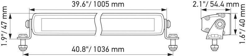 Hella Universal Black Magic 40in Thin Light Bar - Driving Beam - Corvette Realm