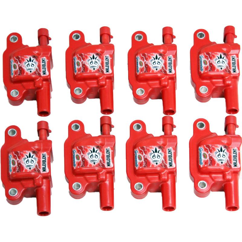 Granatelli 05-17 GM LS LS1/LS2/LS3/LS4/LS5/LS6/LS7/LS9/LSA Malevolent Coil Packs - Red (Set of 8) - Corvette Realm