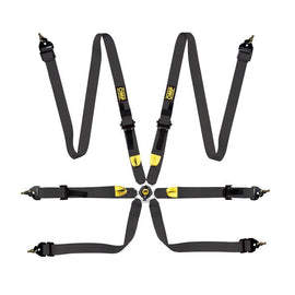 OMP Safety Harness First 2In Black (Fia 8853-2016) Pull Up - Steel Adj - Corvette Realm