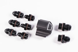 Radium Engineering 3 Into 1 Distribution Block w/ Fittings - Corvette Realm