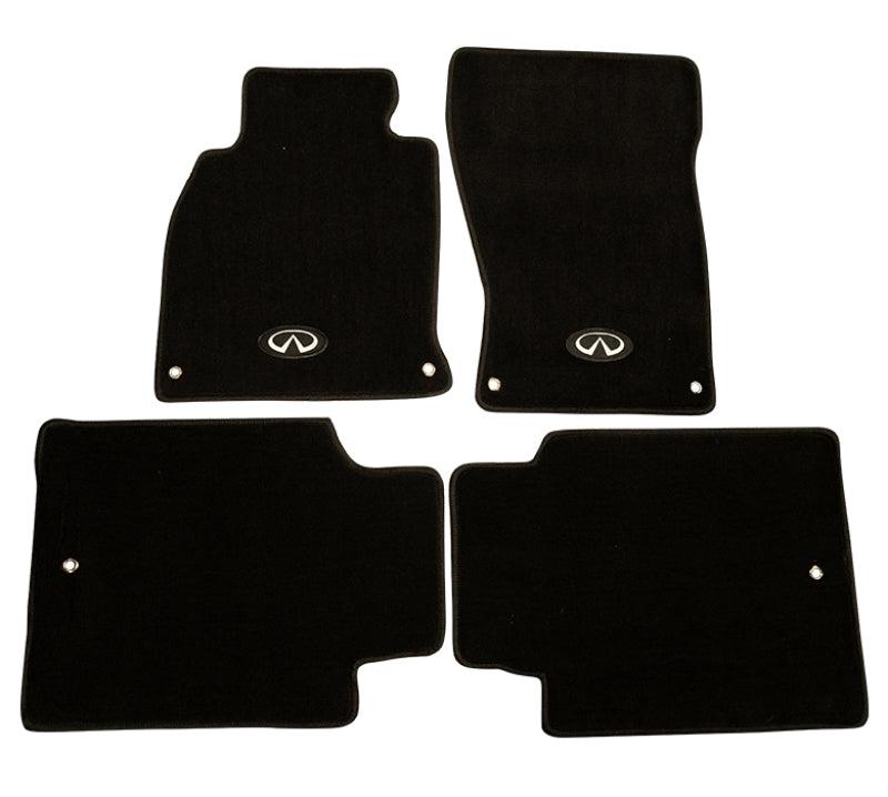 NRG Floor Mats - 13+ Infinity Q70 w/ Infiniti Emblem Logo (4 pieces) - Corvette Realm