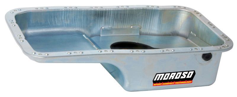 Moroso Acura/Honda 1.6L B16A3 Stock (w/Oil Drainbacks) Wet Sump 4qt 6in Steel Oil Pan - Corvette Realm