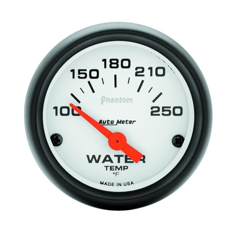 Autometer Phantom 52mm 100-250 Deg F Electronic Water Temp Gauge - Corvette Realm