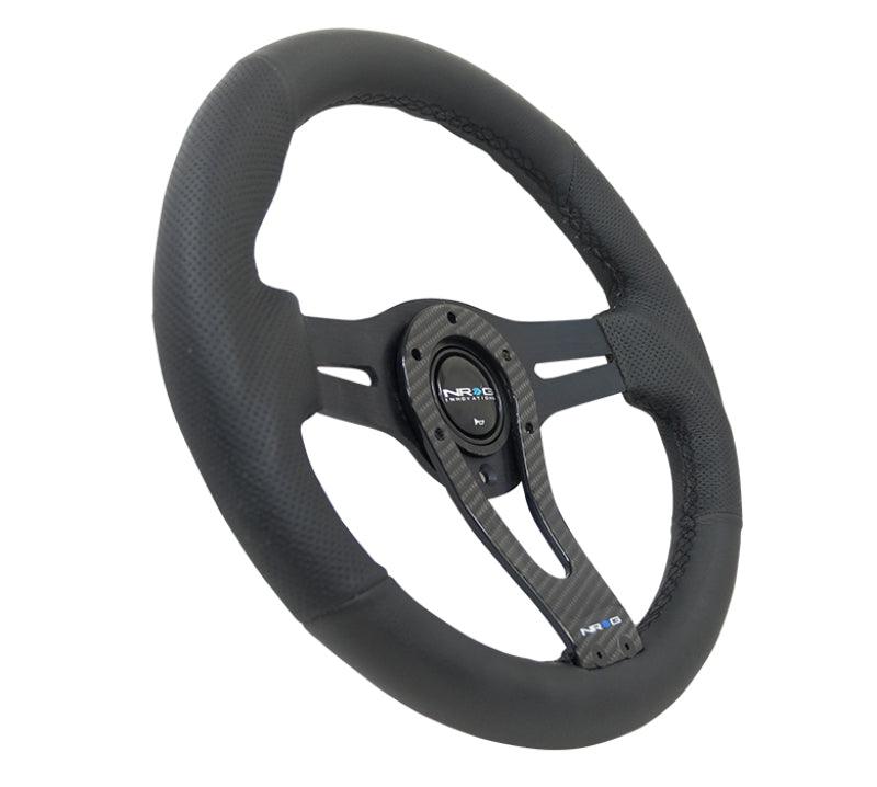 NRG Reinforced Steering Wheel (320mm) w/Carbon Center Spoke - Corvette Realm