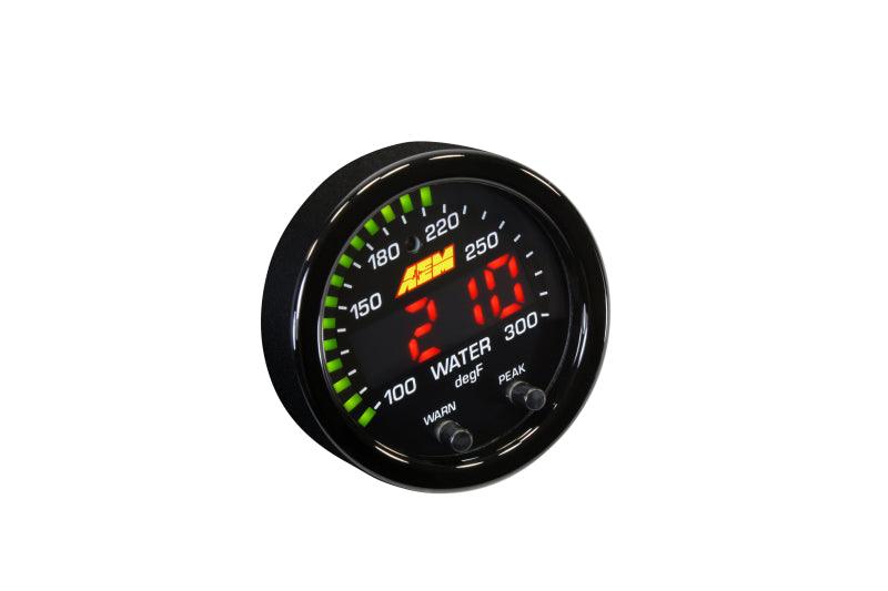 AEM X-Series Temperature 100-300F Gauge Kit (ONLY Black Bezel and Water Temp. Faceplate) - Corvette Realm