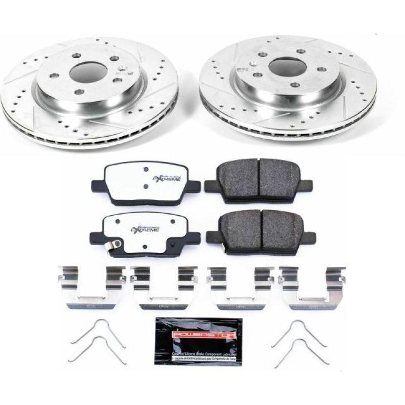 Power Stop 16-18 Cadillac CT6 Rear Z26 Street Warrior Brake Kit - Corvette Realm