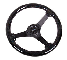 Load image into Gallery viewer, NRG Reinforced Steering Wheel (350mm / 3in Deep) Classic Blk Sparkle Wood Grain w/Blk 3-Spoke Center - Corvette Realm