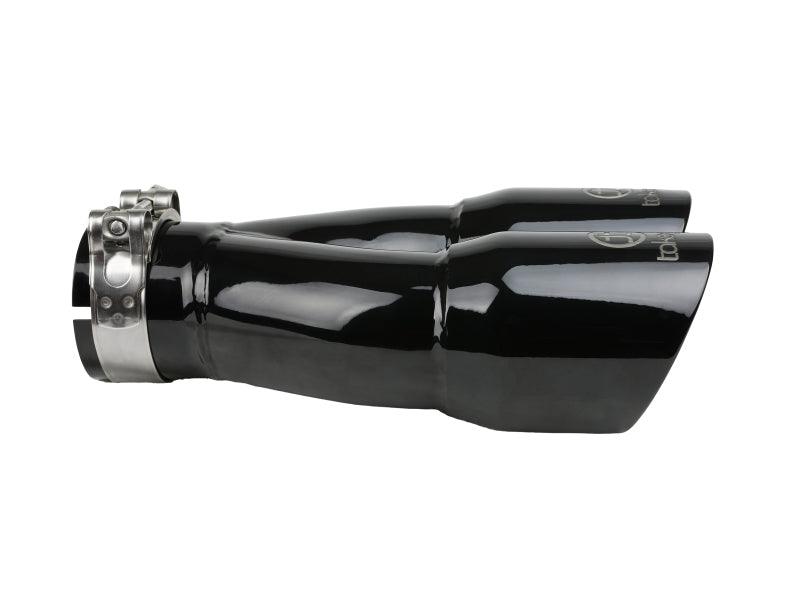 aFe Takeda 2.5in 304 Stainless Steel Clamp-on Exhaust Tip 2.5in Inlet 3in Dual Outlet - Black - Corvette Realm