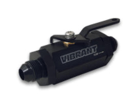 Vibrant -4AN to -4AN Male Shut Off Valve - Black - Corvette Realm