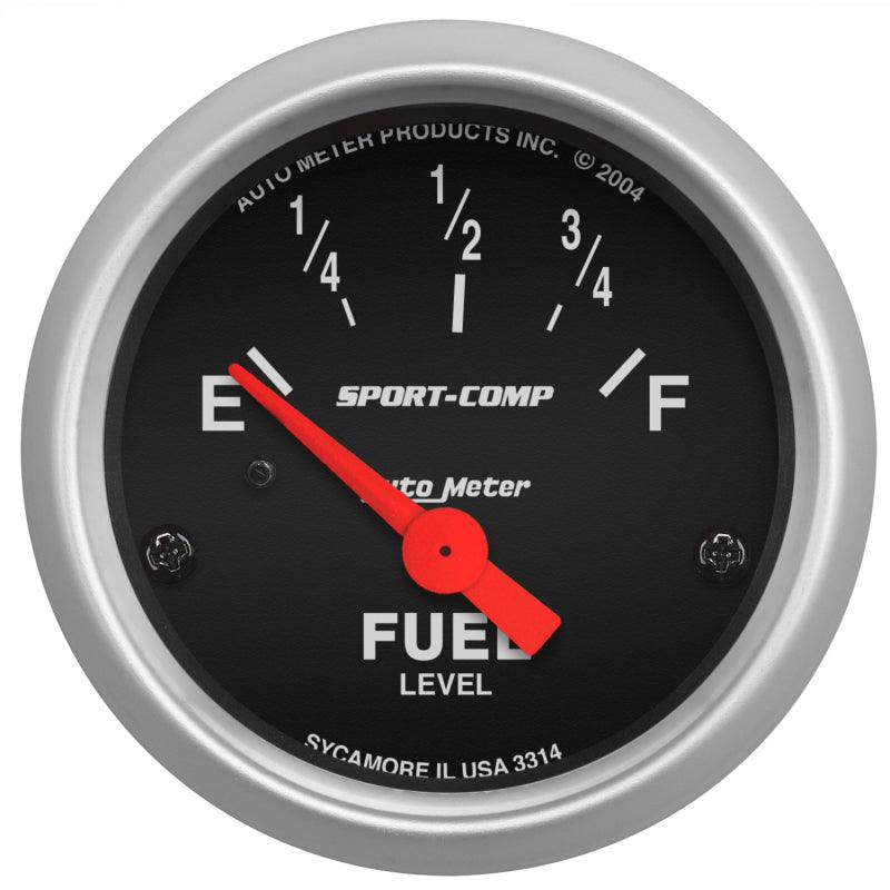 Autometer Sport Comp 52mm Short Sweep Electronic Fuel Level Gauge - Corvette Realm