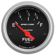 Load image into Gallery viewer, Autometer Sport Comp 52mm Short Sweep Electronic Fuel Level Gauge - Corvette Realm