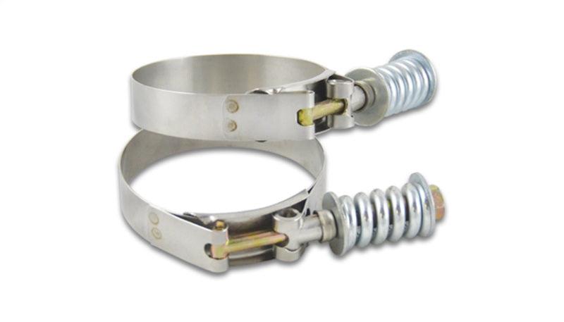 Vibrant SS T-Bolt Clamps Pack of 2 Size Range: 2.25in to 2.55in O.D. For use w/ 2.00in I.D. Coupling - Corvette Realm