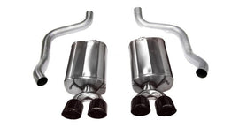 Corsa 09-13 Chevrolet Corvette C6 6.2L V8 Black Sport Axle-Back Exhaust - Corvette Realm