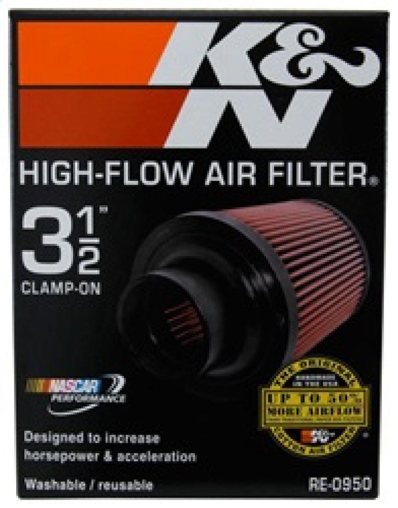 K&N Universal Rubber Filter 3 1/2inch ID FLG / 6inch Base / 4-5/8inch Top / 6inch Height - Corvette Realm