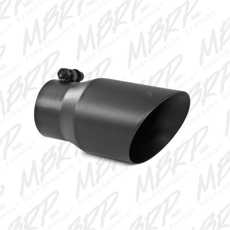 MBRP Tip 3in Round x 4in Inlet OD Dual Walled Angled Black Tip - Fits all 3in Exhausts - Corvette Realm