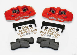 Wilwood AERO6 Front Caliper & Bracket Kit - Red 97-13 C5/C6 Corvette w/ OEM HD/Z51 Rotors - Corvette Realm