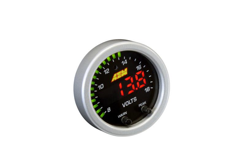 AEM X-Series 8-18V Volt Gauge - Corvette Realm